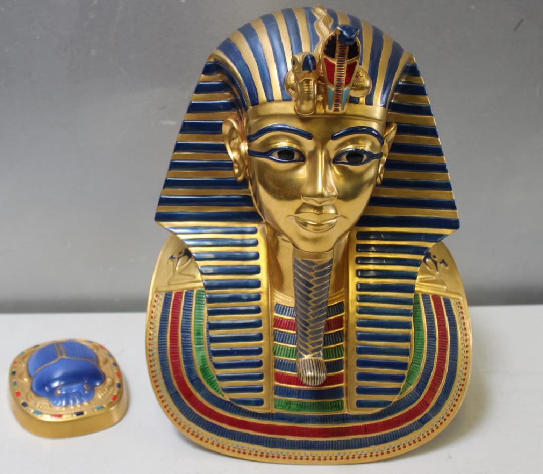 BOEHM. 2 Pieces of Egyptian Revival Porcelain To (1 of 7)