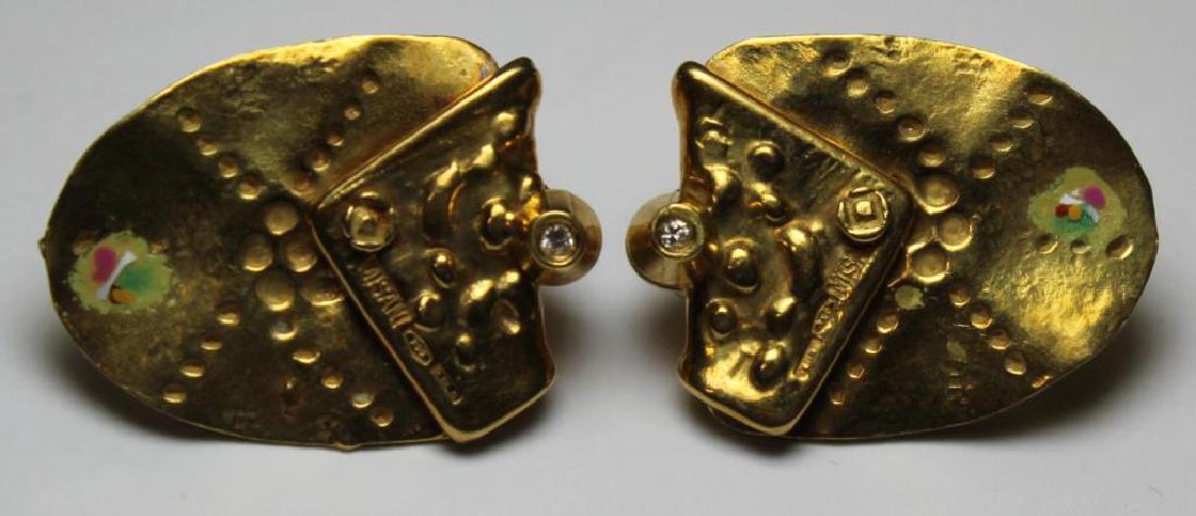 JEWELRY. Italian Misani 18kt Gold Earrings. (1 of 5)