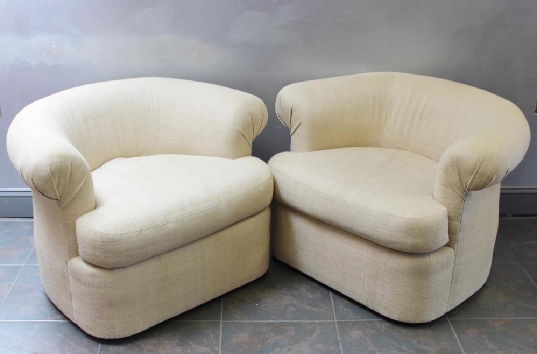 Midcentury Pair of Directional Swivel Chairs. (1 of 4)