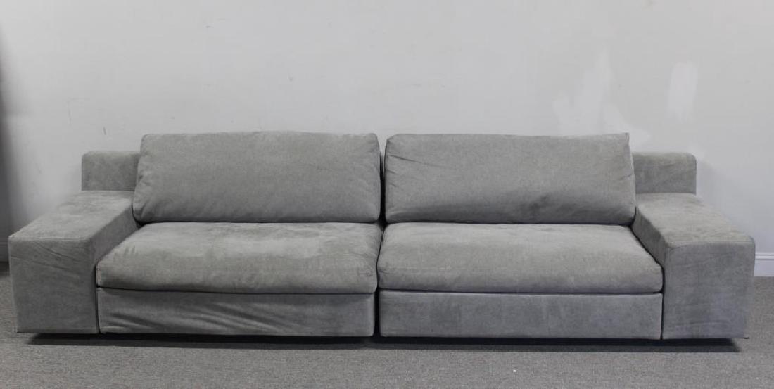 Cassina. Italian Two Piece Sofa and Ottoman. (1 of 4)