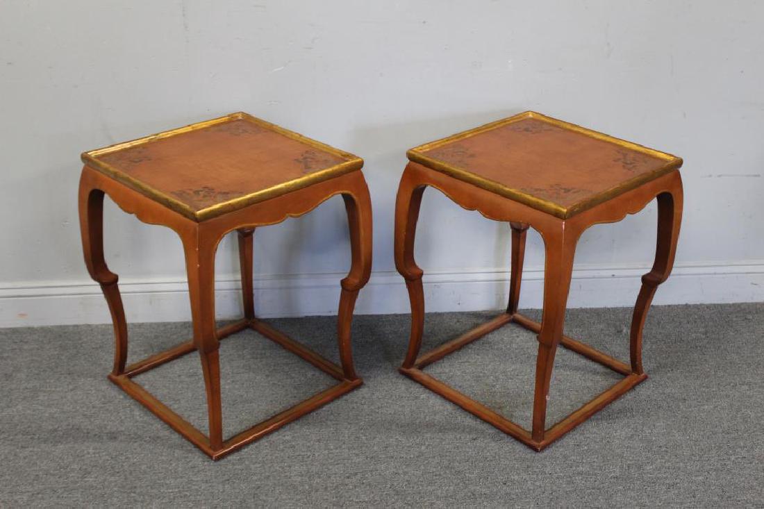 Asian Decorator Lacquered and Gilt Side Tables. (1 of 5)