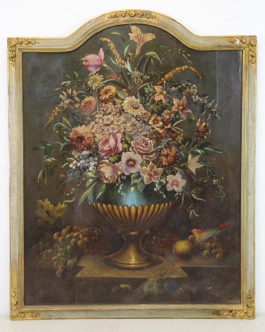 19th C. Oil on Canvas. Decorative Still Life with (1 of 5)
