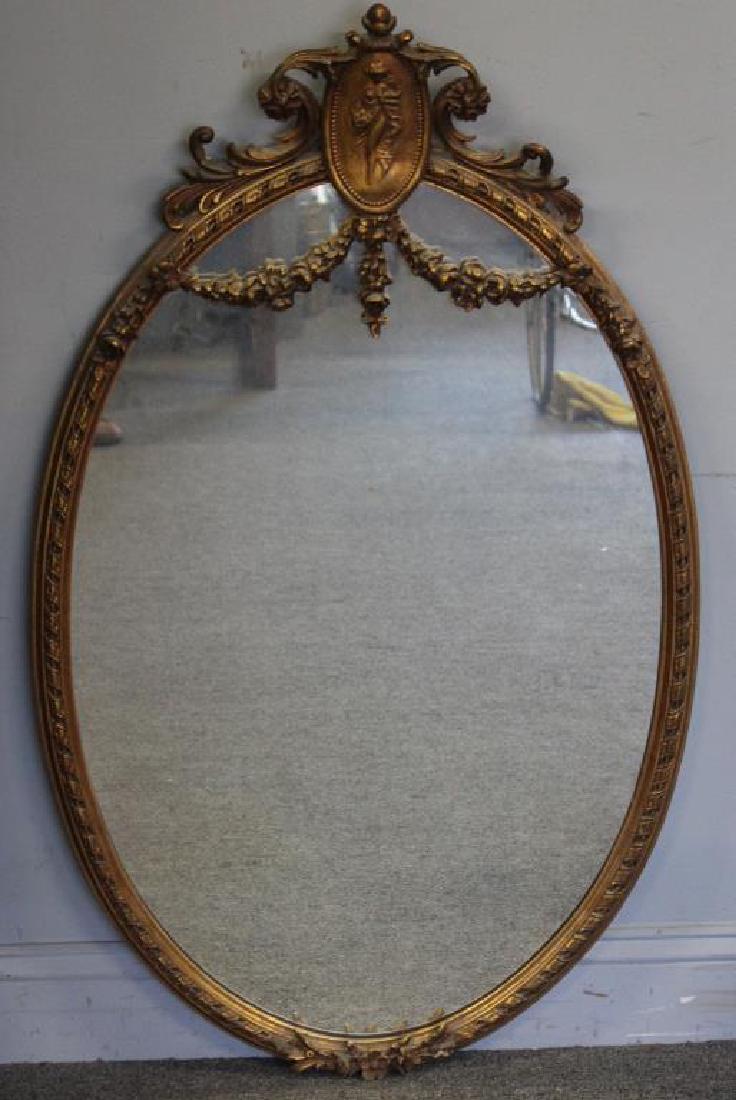 Antique Adams Style Giltwood Mirror. (1 of 4)