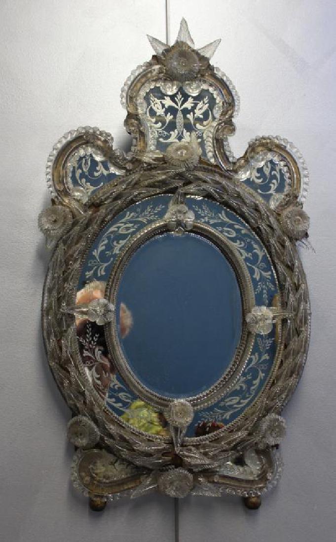 Antique and Fine Quality Venetian Mirror . (1 of 8)