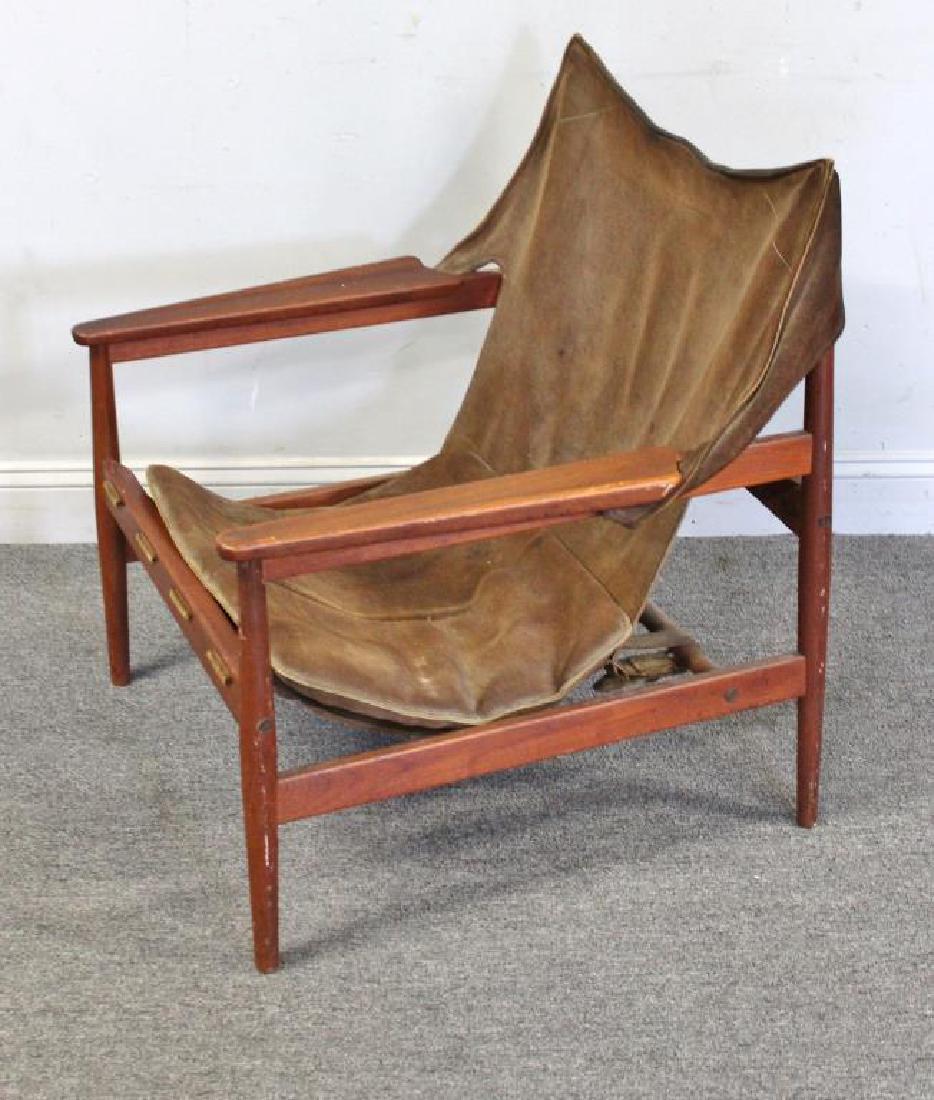 Midcentury Hans Olsen; Viska Mobler Sling Chair. (1 of 4)