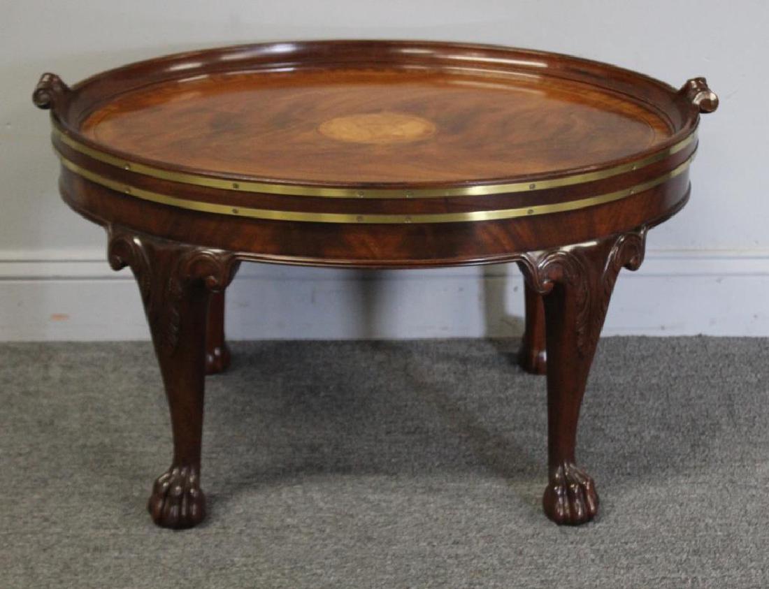 BAKER. Signed Campaign Style Cocktail Table. (1 of 4)