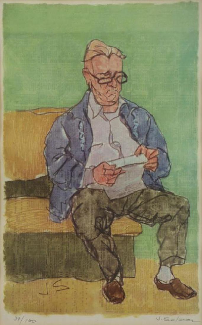 SOLMAN, Joseph. Lithograph "Handicapper". (1 of 6)