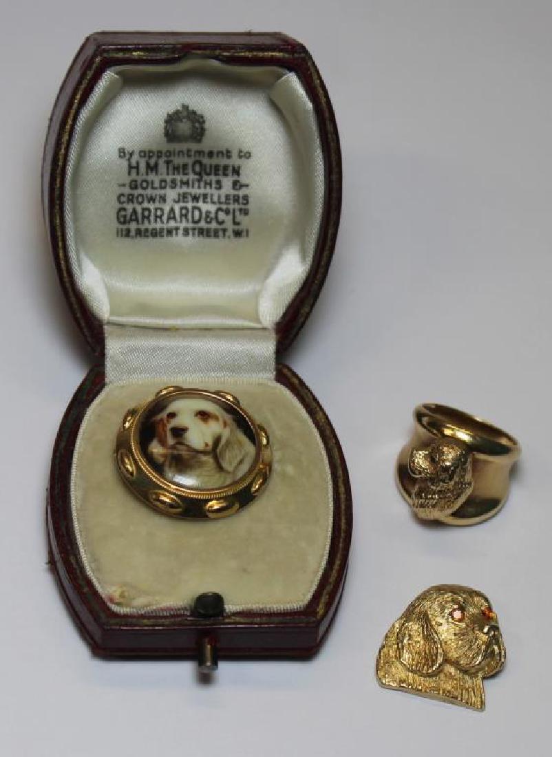 JEWELRY. Gold Dog Jewelry Grouping. (1 of 8)