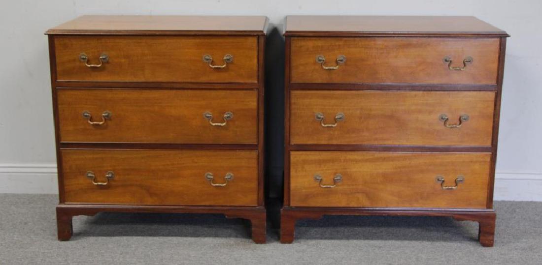 Pair Of Quality Georgian Style Mahogany Chests . (1 of 6)