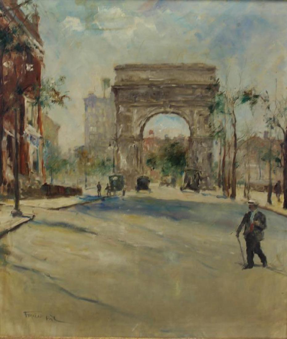 FRIED, Pal. Oil on Canvas. Washington Square Park, (1 of 6)