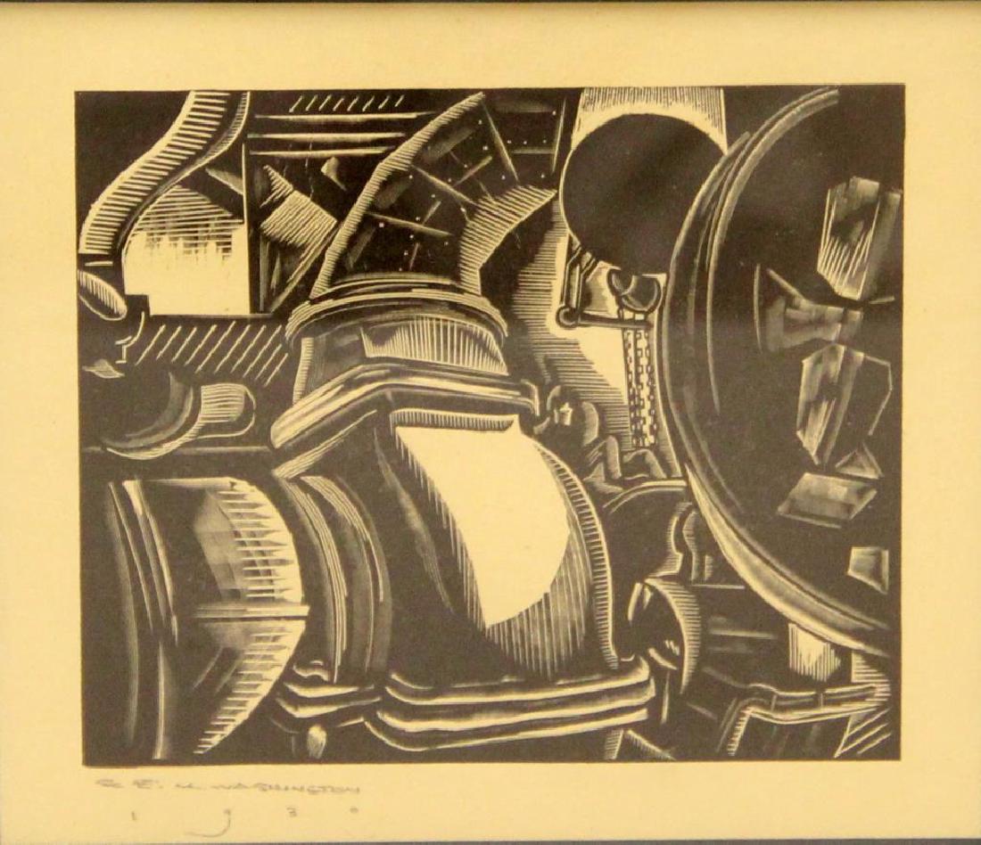 WASHINGTON ?,E.M. Pencil Signed Industrial Print . (1 of 6)