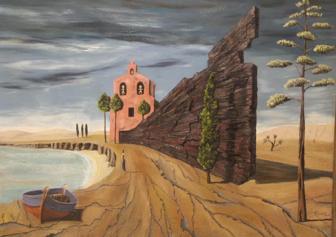 FRANCOIS, Pierre . Oil On Canvas Surrealist (1 of 6)