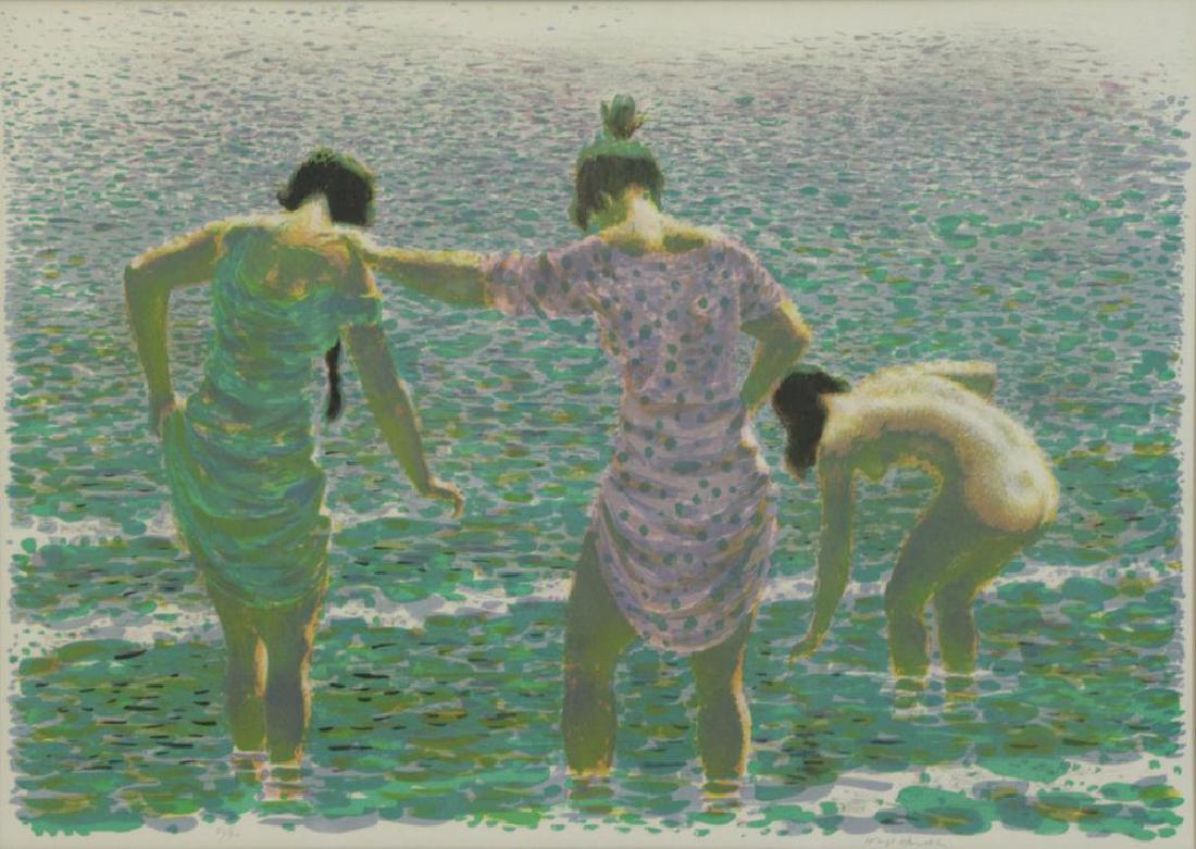 HIRSCH, Josepf .Lithograph "September Morn " (1 of 4)