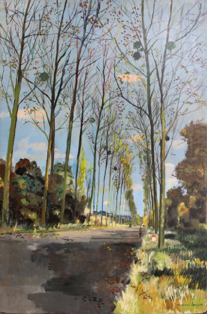LAMOTTE, Bernard. Oil on Plywood. Country Lane. (1 of 6)