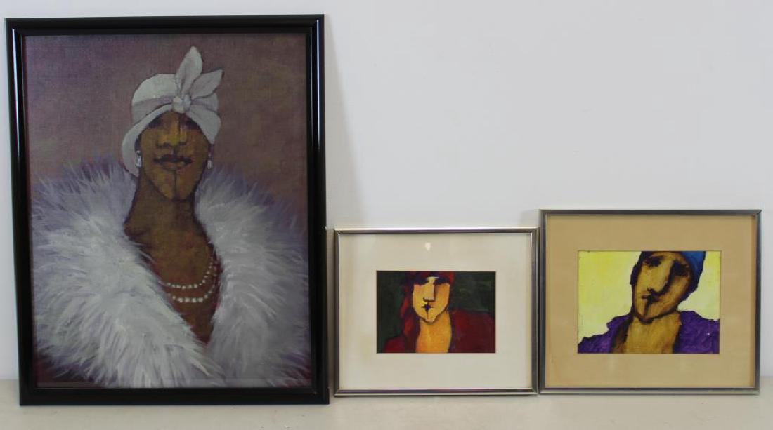 BOOKER, Stephen H. Oil on Board. 3 Portraits. (1 of 8)