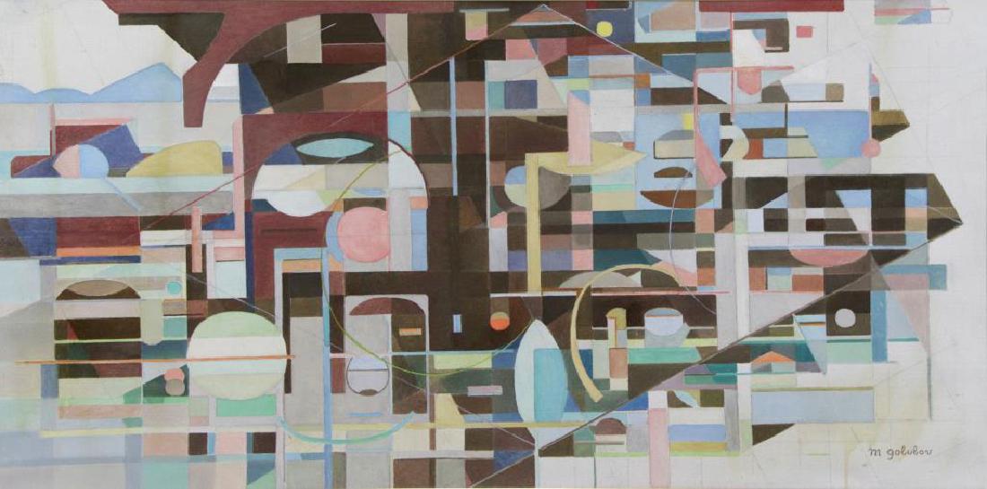 GOLUBOV, Maurice. Oil on Canvas. Untitled Abstract (1 of 7)