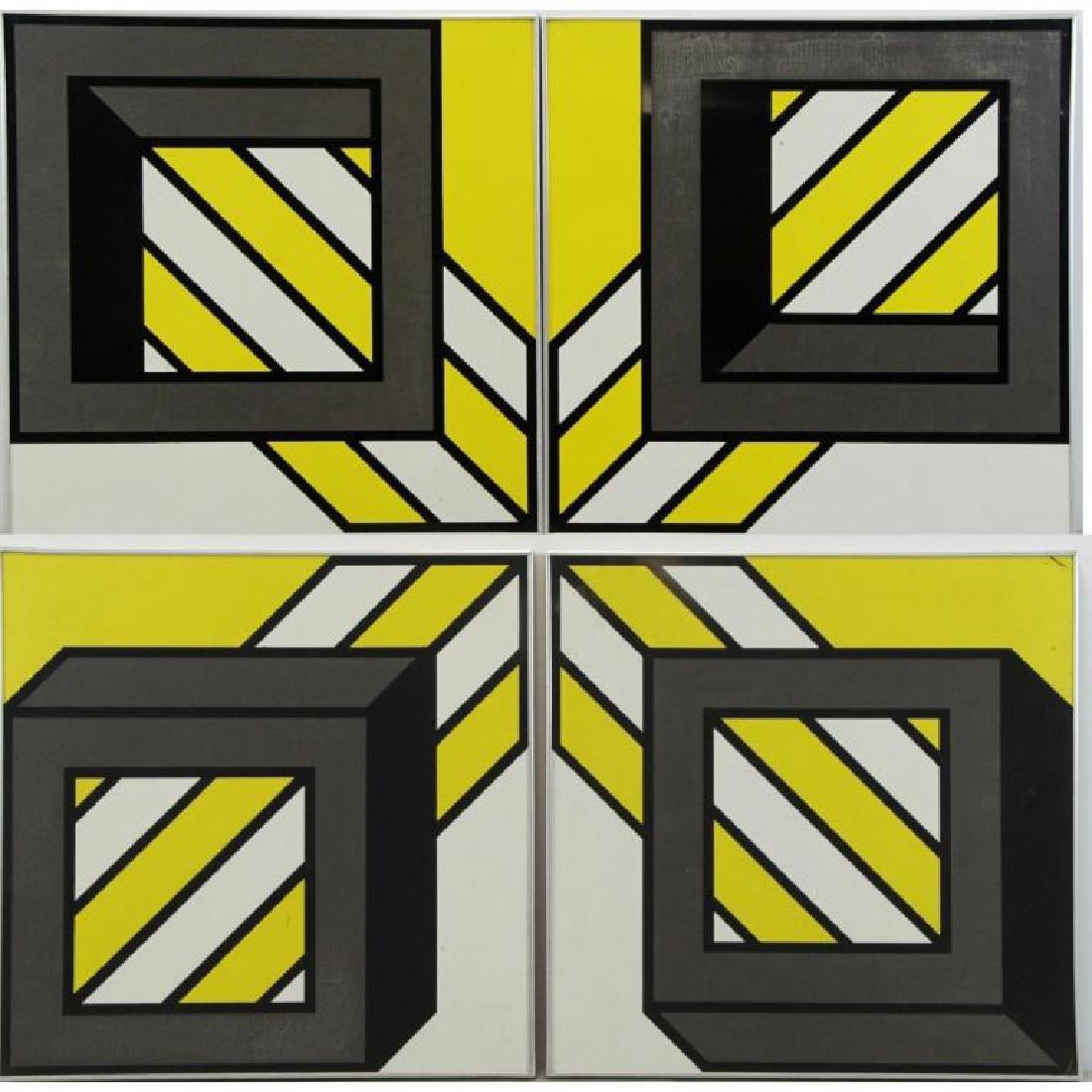 VAN DER GULIK, Anton. Set of Four (4) Op Art (1 of 11)