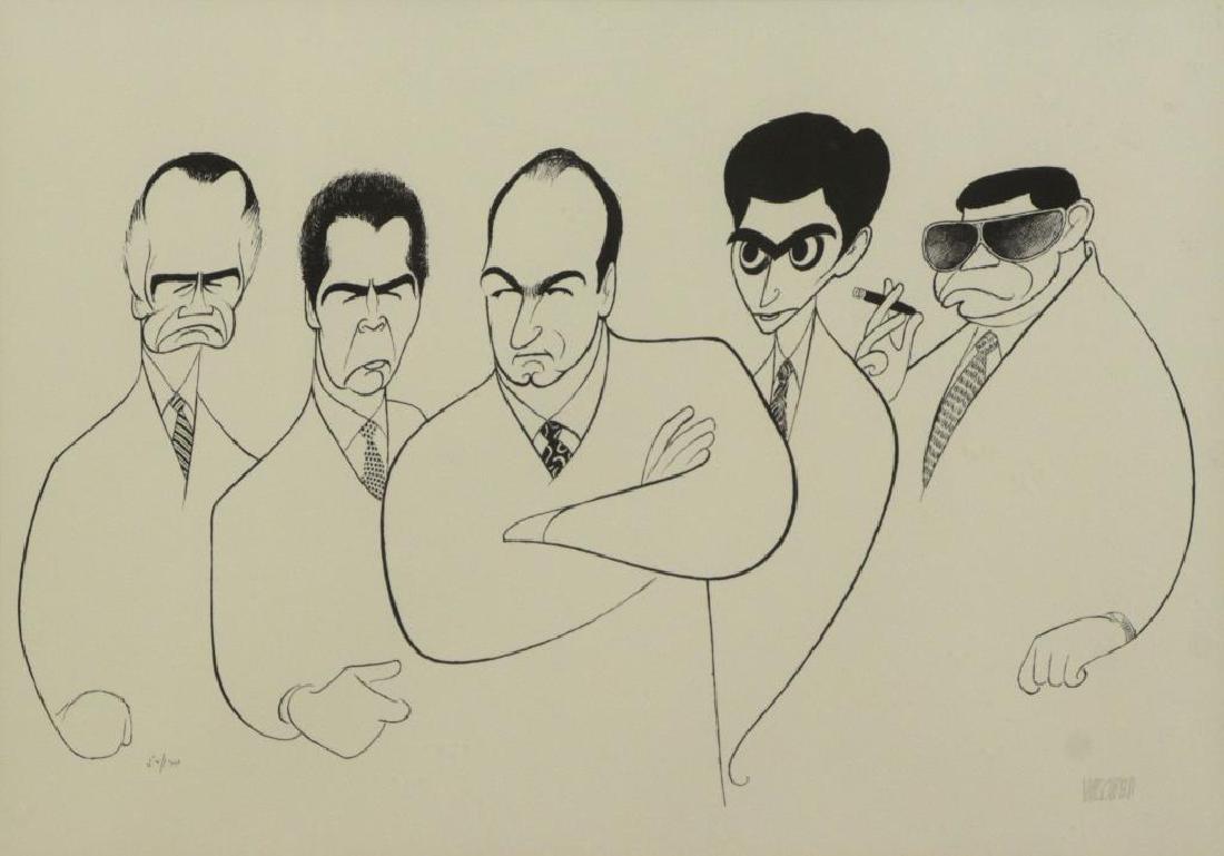 HIRSCHFELD, Al. Lithograph "The Sopranos" (1 of 5)