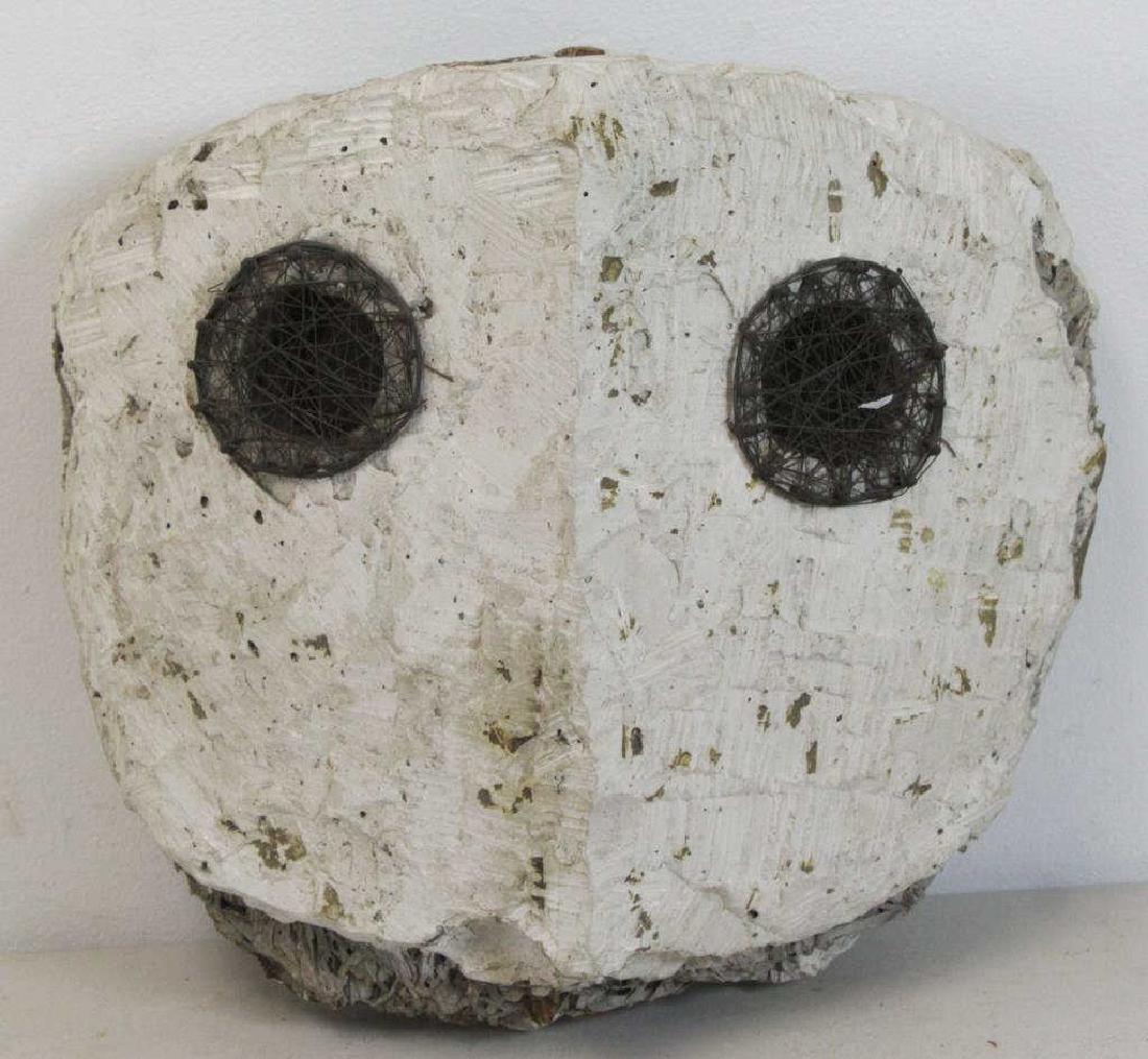 KEMENY, Zoltan. Plaster on Wood Sculpture "Face". (1 of 9)