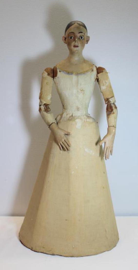 Antique Carved Wood and Painted Santos Cage Doll (1 of 14)