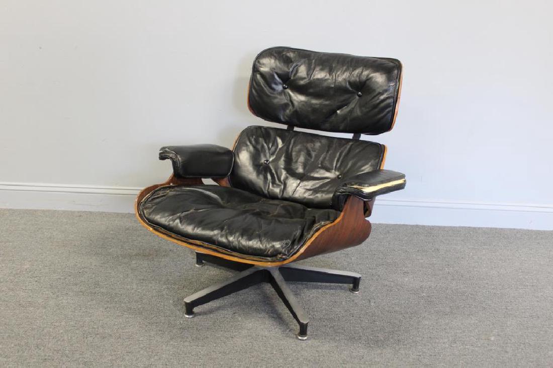 EAMES, Charles. Rosewood Lounge Chair.: From a Westchester, NY Estate - Dimensions: 33" w x 32" d x 32" h