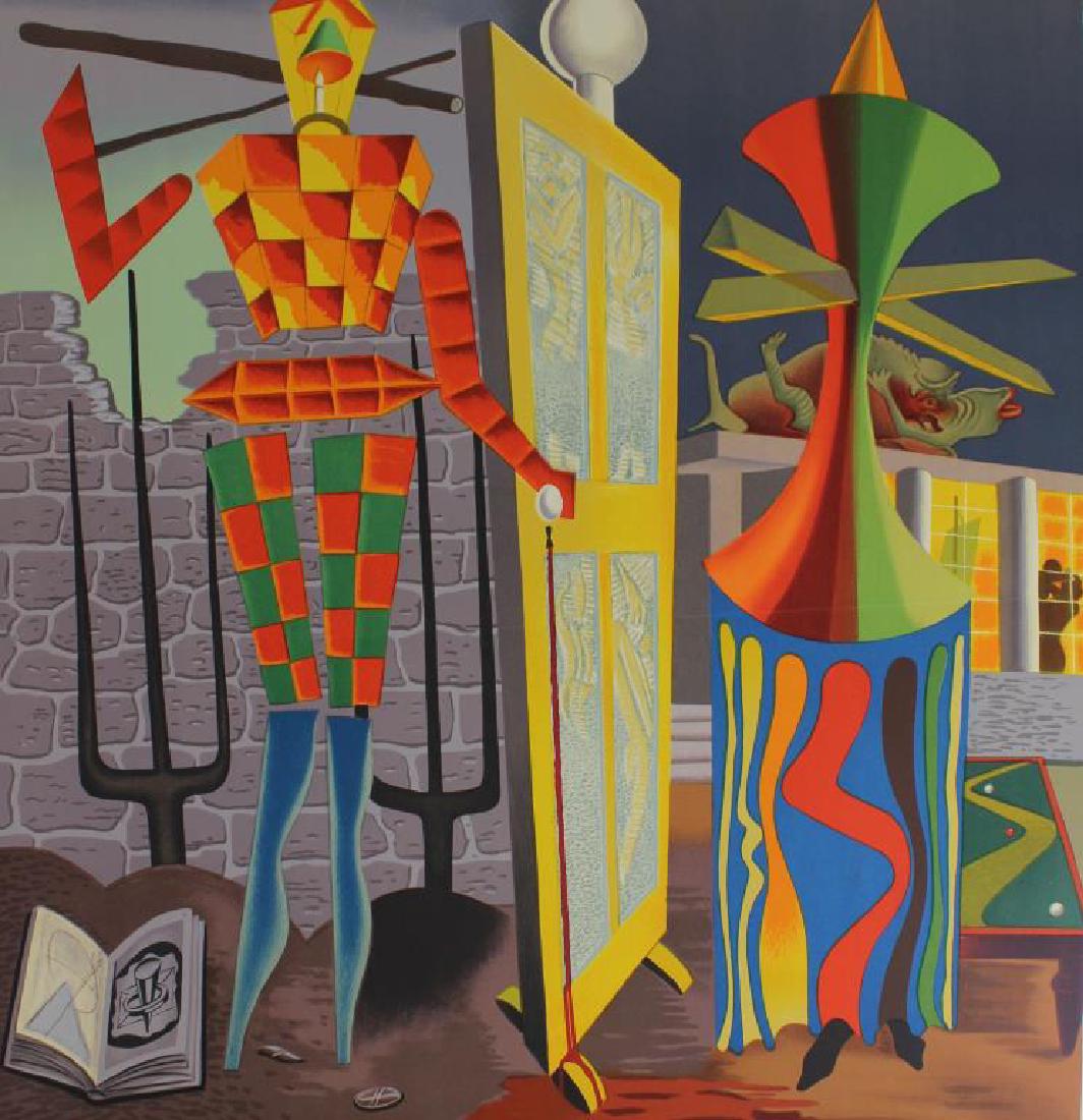 RAY, Man. "Le Beau Temps" Lithograph in Colors. (1 of 4)