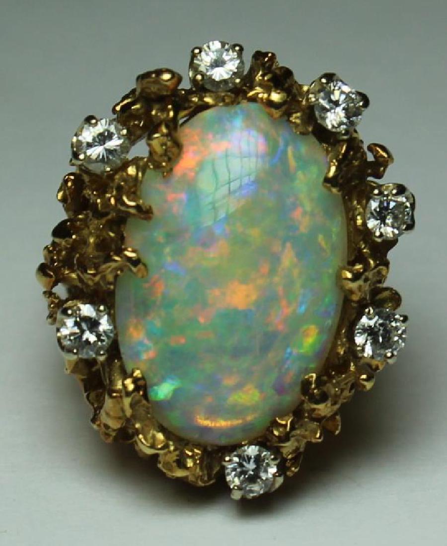 JEWELRY. 18kt Gold, Opal, and Diamond Cocktail (1 of 5)