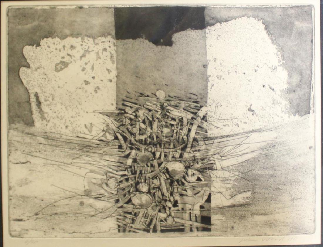 WOOD, John. Etching. 1961. (1 of 3)