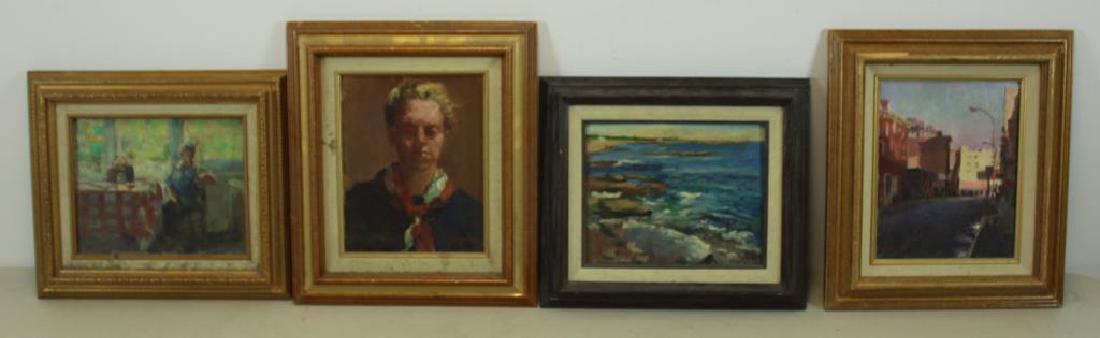 GRISELL, Susan. Lot of 4 Oil on Board. (1 of 15)