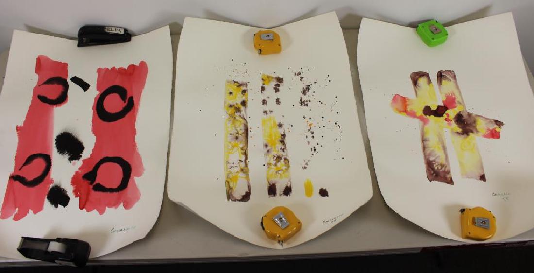 CONIOSCO. Lot of Three Abstract Watercolors. 1998. (1 of 5)