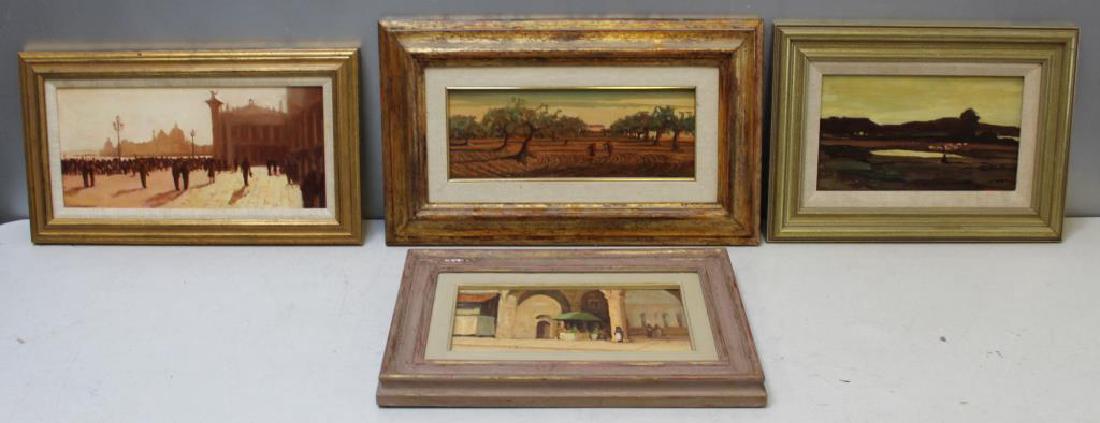 MAGAZZINI, Gene. Oil on Board. Lot of 4 Oil on (1 of 7)