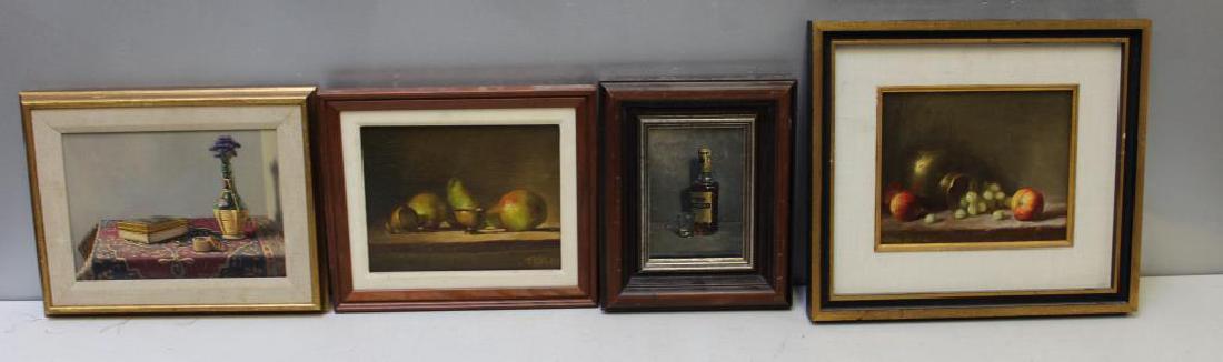 LOT of 3 Oil on Canvas and 1 Oil on Board. (1 of 7)