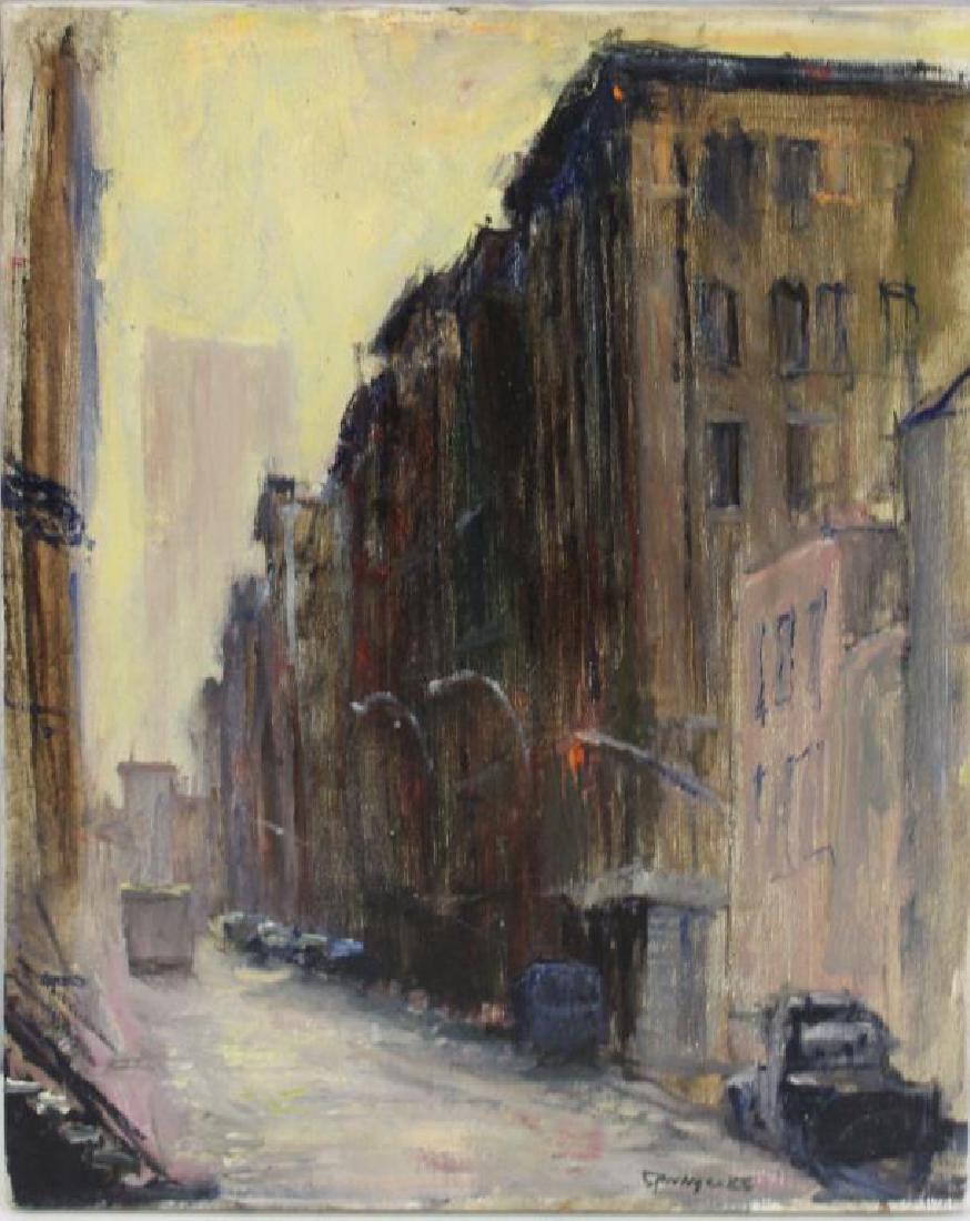 SPRINGER, Anthony. Oil on Canvas. "SoHo Looking (1 of 4)