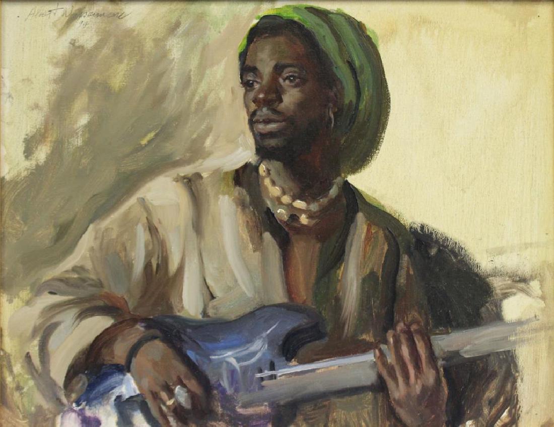 WASSERMAN, Albert. Oil on Canvas. "Troubador" (1 of 5)
