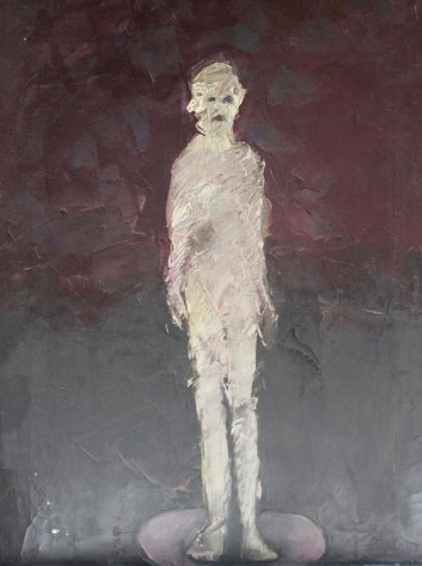 SCHULLER, Chuck. Oil on Canvas. "Ed Koch" 1980. (1 of 2)