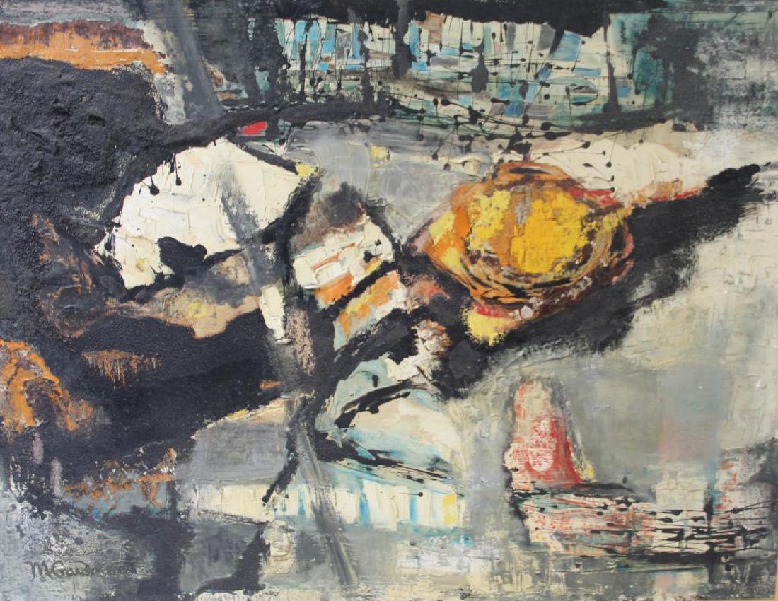 GARDNER PREMINGER, Mary. Oil On Board. Abstract (1 of 6)