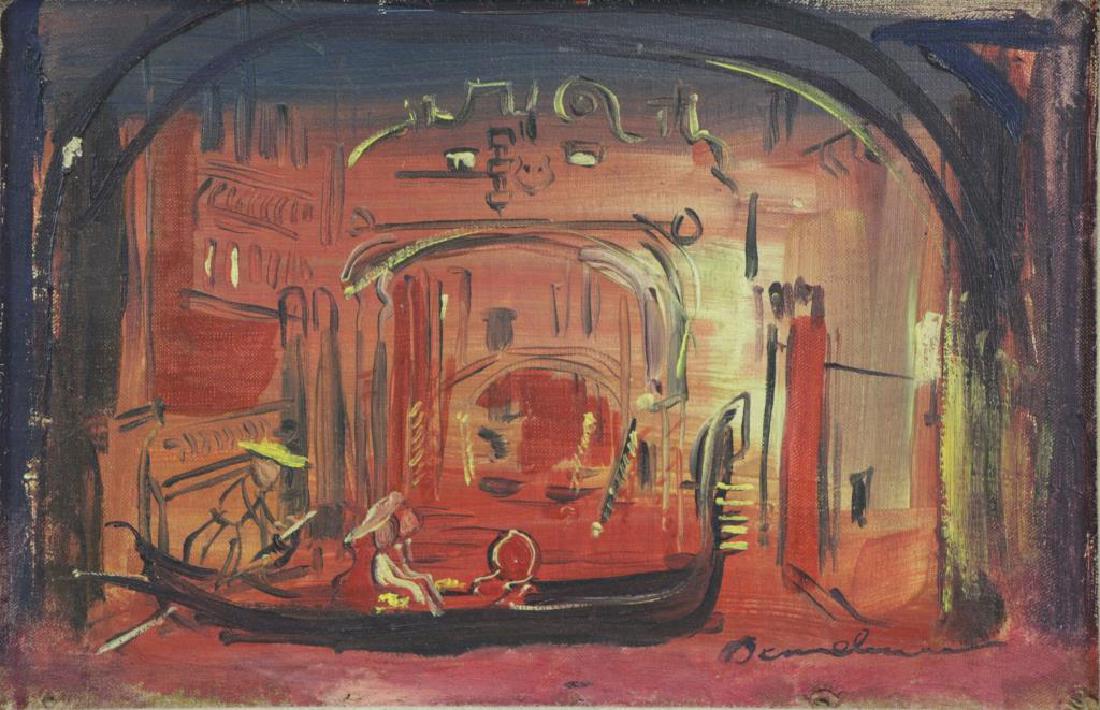 BEMELMANS, Ludwig. Oil on Canvas. Venice Canal. (1 of 6)