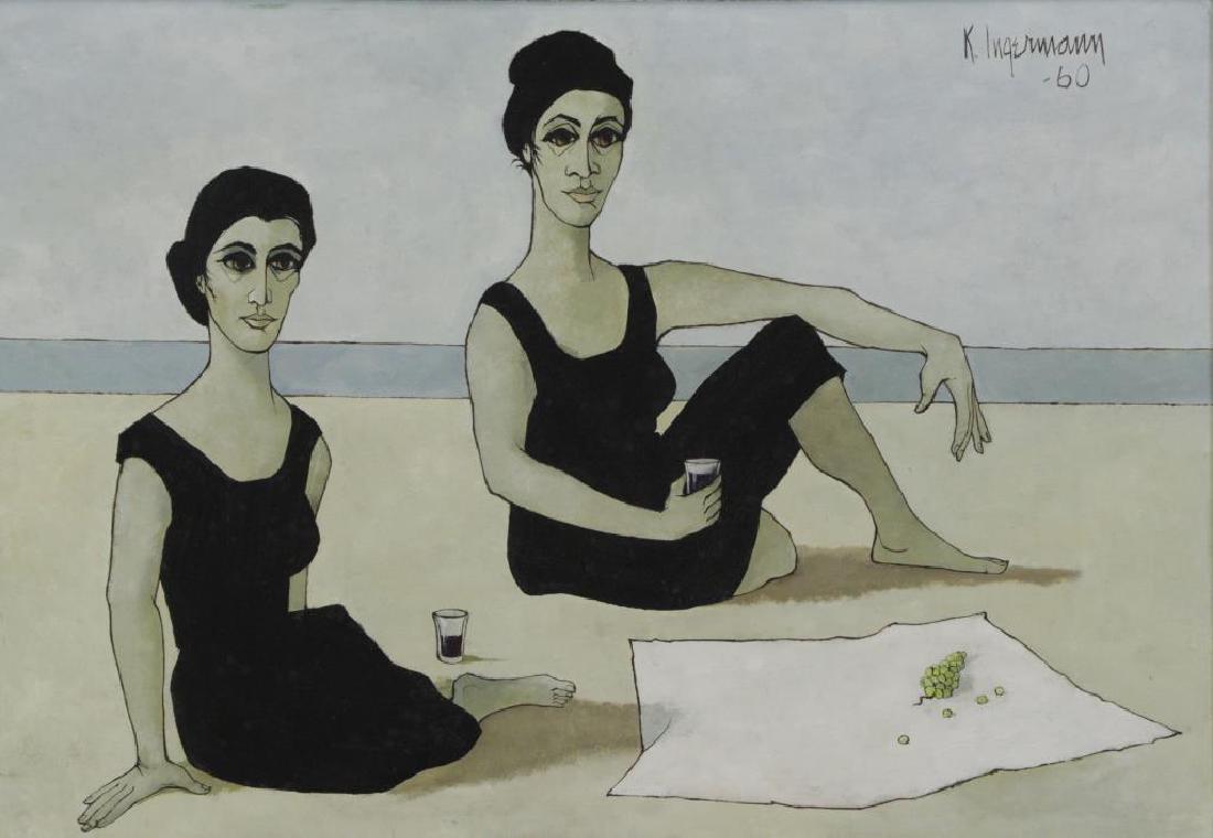 INGERMANN, Keith. Oil on Board. "On the Beach" (1 of 7)