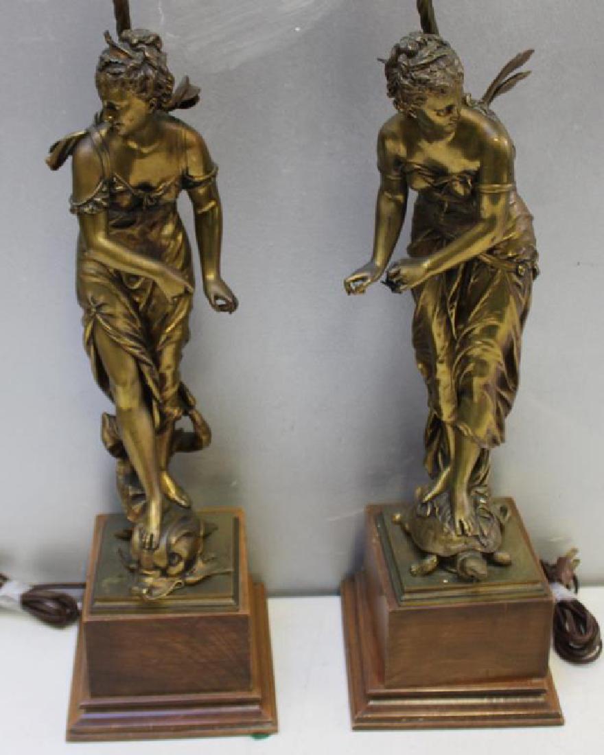 BOURET, Eutrope. Two Bronze Sculptures Mounted (1 of 9)