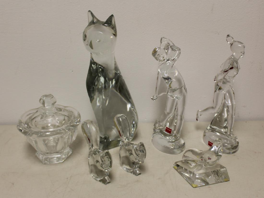 BACCARAT. Lot of Assorted Signed Glass Items. (1 of 8)