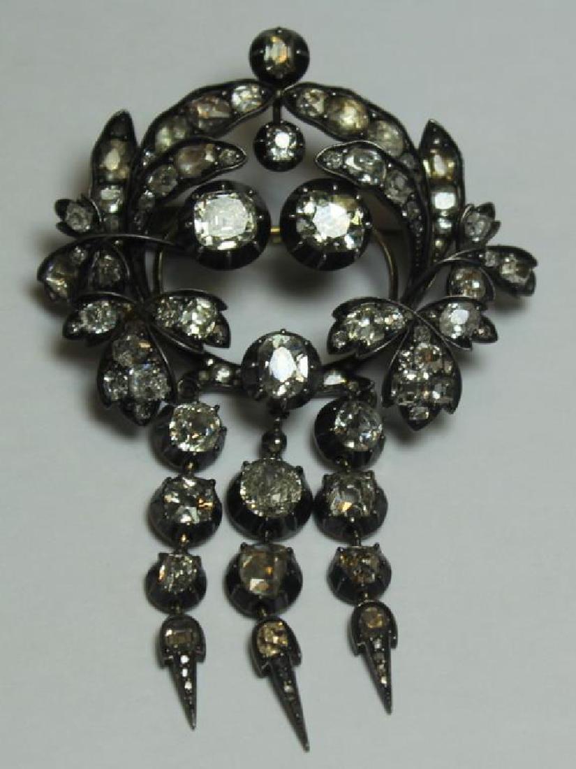 JEWELRY. Antique Gold and Diamond Brooch or (1 of 7)