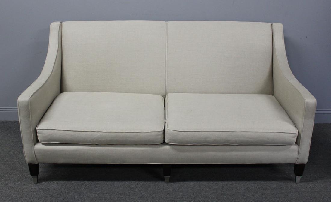 Quality Contemporary Upholstered Settee Signed LEE (1 of 5)