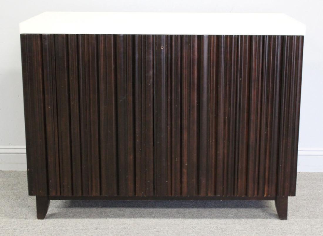BAKER, Barbara Barry Lacquered and Fluted Cabinet. (1 of 6)