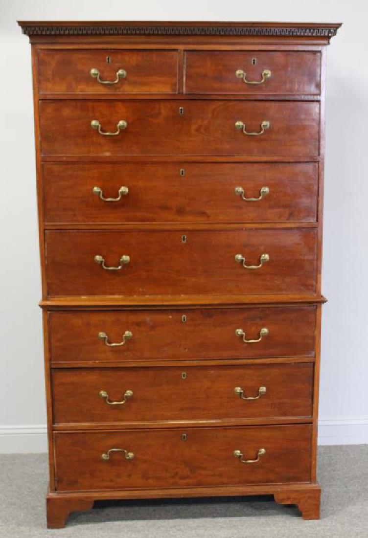 Antique Mahogany Chest On Chest . (1 of 7)