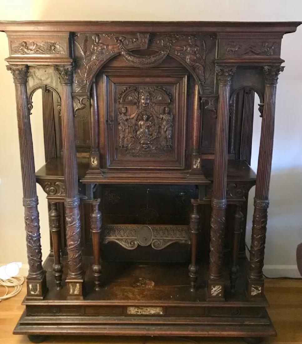 Antique and Finely Carved Tabernacle Cabinet . (1 of 7)