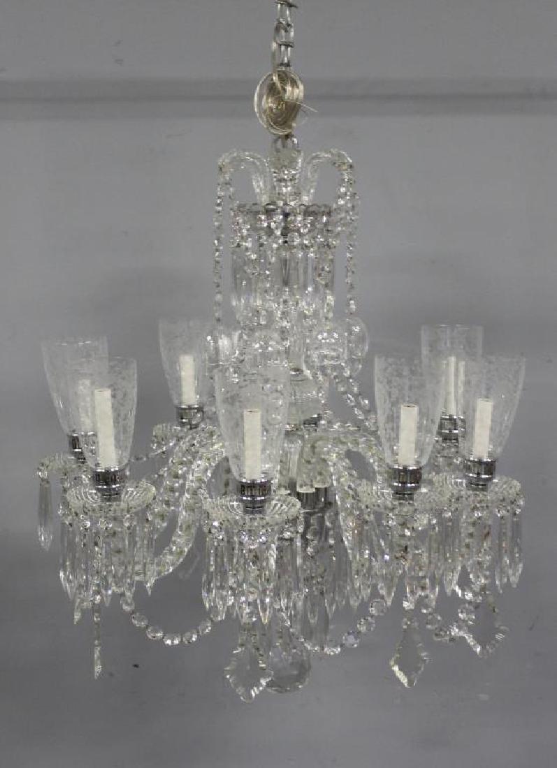 Fine Quality Plume Form Cut Glass Chandelier (1 of 5)