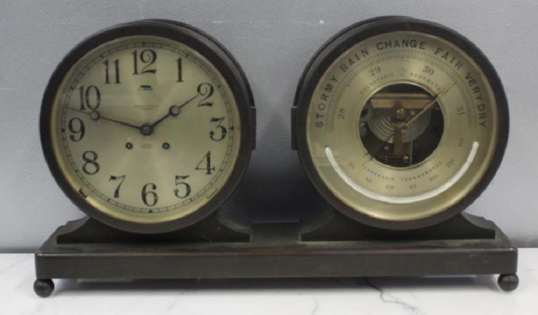 A Hardy & Hayes Chelsea Ships Clock & Barometer (1 of 9)