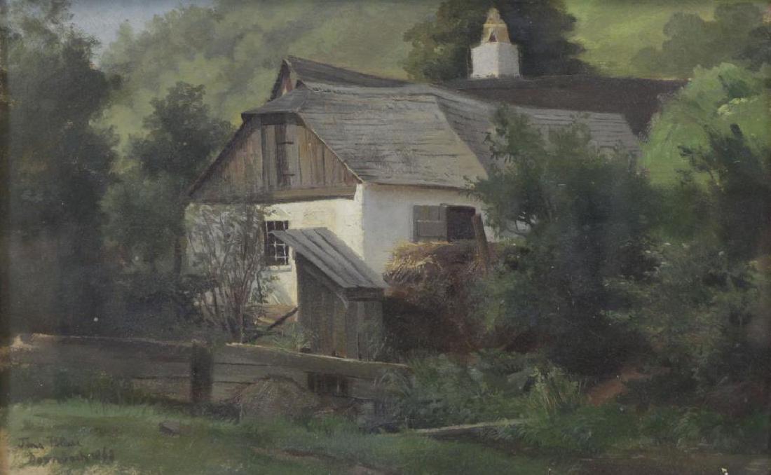 BLAU, Tina. Oil on Board. Bauernhaus in Dornbach, 1868. (1 of 6)