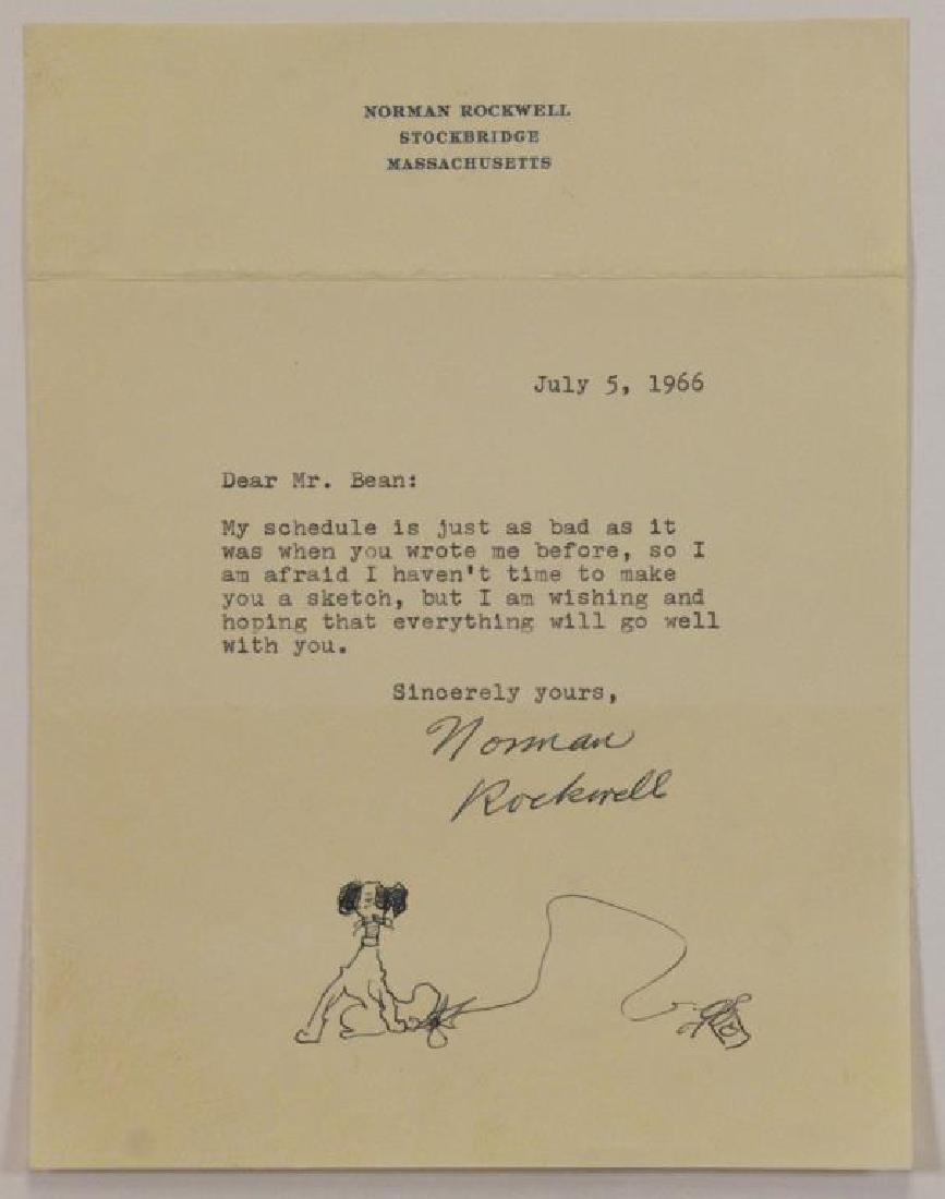ROCKWELL, Norman. Signed Letter with Ink (1 of 5)