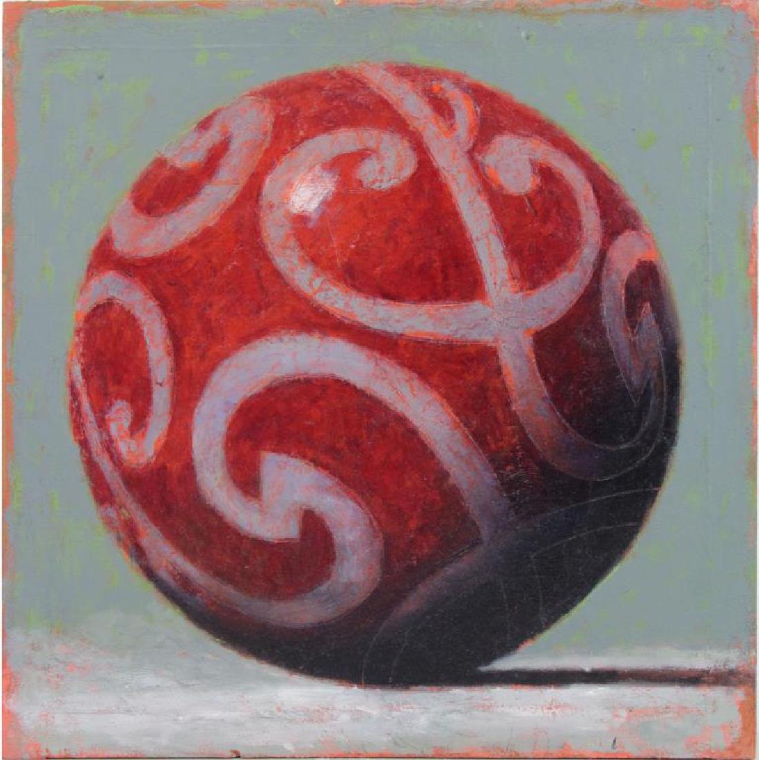 GIBSON, John. Oil on Board. "January Red" 2001. (1 of 7)